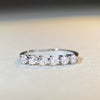 Wholesale Women's Square Ring 925 Sterling Silver Electroplated Geometric Style With Rainbow Colored Diamonds