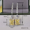 Wholesale Women's Square Sugar Earrings Copper Geometric Sweet Style