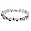 Wholesale Women's Sshaped White Gold Bracelet With Diamond Zircon And Austrian Rhinestone Geometric Pattern Electroplated