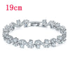 Wholesale Women's Sshaped White Gold Bracelet With Diamond Zircon And Austrian Rhinestone Geometric Pattern Electroplated