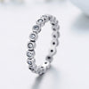 Wholesale Women's Stackable Allmatch Geometric Sterling Silver Ring With Zircon Inlay