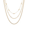 Wholesale Women's Stackable Geometric Stainless Steel And Titanium Steel Necklace With Electroplating