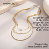 Wholesale Women's Stackable Geometric Stainless Steel And Titanium Steel Necklace With Electroplating
