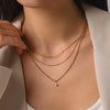 Wholesale Women's Stackable Multilayer Clavicle Necklace Yshaped Titanium Steel Plated With 18K Gold Nonfading Water Drop Zircon