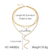 Wholesale Women's Stackable Multilayer Clavicle Necklace Yshaped Titanium Steel Plated With 18K Gold Nonfading Water Drop Zircon