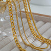 Wholesale Women's Stacking Hiphop Necklace Stainless Steel Oshaped Chain Geometric Style Electroplated