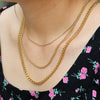 Wholesale Women's Stacking Hiphop Necklace Stainless Steel Oshaped Chain Geometric Style Electroplated