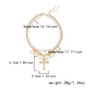 Wholesale Women's Stacking Style Geometric Pearl Alloy Electroplated Doublelayered Clavicle Necklace