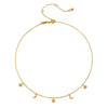 Wholesale Women's Stacking Style Sun Moon Zircon Stainless Steel Pendant Necklace With Dripping Oil And Electroplated 18K Gold Color Retention