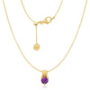 Wholesale Women's Stacking Style Zodiac Zircon Stainless Steel Pendant Necklace Electroplated 18K Gold Color Retention
