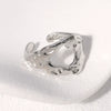 Wholesale Women's Stainless Steel Adjustable Asymmetric Gold Plated Fashion Ring