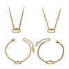 Wholesale Women's 316L Stainless Steel And Alloy Bracelets And Necklaces With Geometric And Small Animal Patterns Electroplated