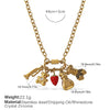 Wholesale Women's 316L Stainless Steel And Alloy Bracelets And Necklaces With Geometric And Small Animal Patterns Electroplated