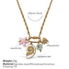 Wholesale Women's 316L Stainless Steel And Alloy Bracelets And Necklaces With Geometric And Small Animal Patterns Electroplated