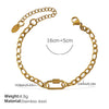 Wholesale Women's 316L Stainless Steel And Alloy Bracelets And Necklaces With Geometric And Small Animal Patterns Electroplated