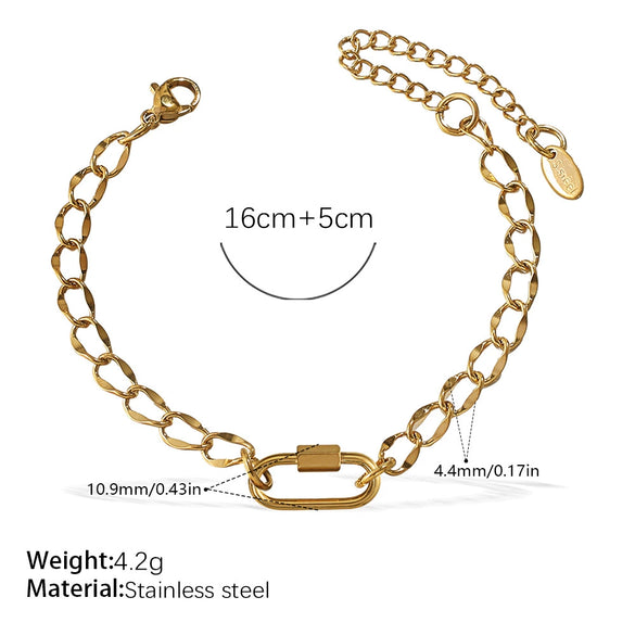 Wholesale Women's 316L Stainless Steel And Alloy Bracelets And Necklaces With Geometric And Small Animal Patterns Electroplated