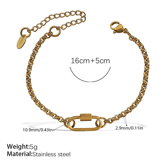 Wholesale Women's 316L Stainless Steel And Alloy Bracelets And Necklaces With Geometric And Small Animal Patterns Electroplated