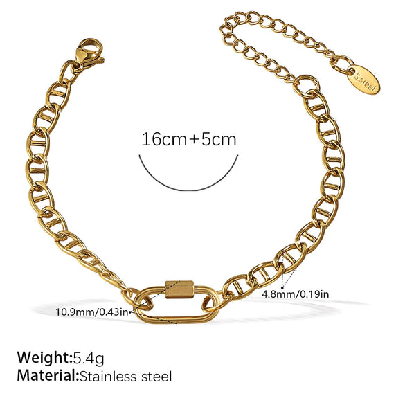 Wholesale Women's 316L Stainless Steel And Alloy Bracelets And Necklaces With Geometric And Small Animal Patterns Electroplated