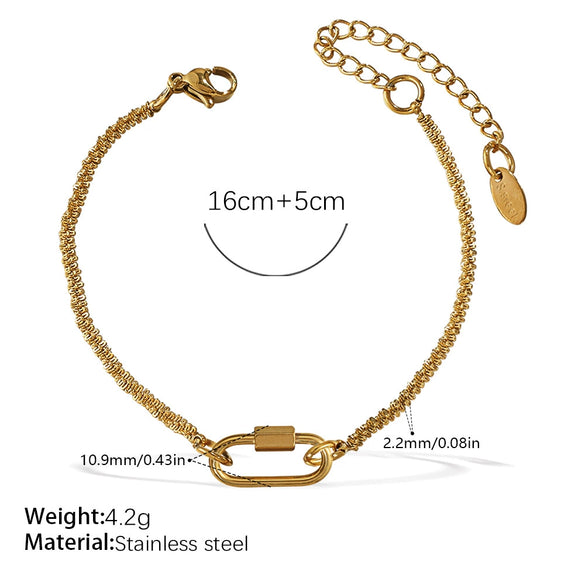 Wholesale Women's 316L Stainless Steel And Alloy Bracelets And Necklaces With Geometric And Small Animal Patterns Electroplated