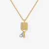 Wholesale Women's Stainless Steel And Alloy Sports Fashion Ball Pick Necklace Pendant With Gold Electroplated Chain