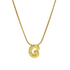 Wholesale Women's Stainless Steel And Copper Snake Chain Necklace With English Letters Pendant And Electroplating Process
