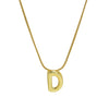 Wholesale Women's Stainless Steel And Copper Snake Chain Necklace With English Letters Pendant And Electroplating Process