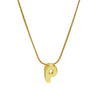 Wholesale Women's Stainless Steel And Copper Snake Chain Necklace With English Letters Pendant And Electroplating Process