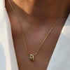 Wholesale Women's Stainless Steel And Copper Snake Chain Necklace With English Letters Pendant And Electroplating Process