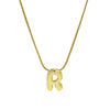 Wholesale Women's Stainless Steel And Copper Snake Chain Necklace With English Letters Pendant And Electroplating Process