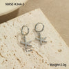 Wholesale Women's Stainless Steel And 18K Electroplated Geometric Style Earrings