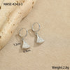 Wholesale Women's Stainless Steel And 18K Electroplated Geometric Style Earrings