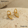 Wholesale Women's Stainless Steel And 18K Electroplated Geometric Style Earrings