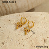 Wholesale Women's Stainless Steel And 18K Electroplated Geometric Style Earrings