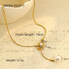 Wholesale Women's Stainless Steel And 18K Fashion Retro Necklace With Electroplating Treatment
