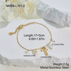 Wholesale Women's Stainless Steel And 18K Gold Electroplated Heart Drop Bell Jewelry Set Including Necklace Earrings And Bracelet