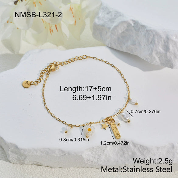 Wholesale Women's Stainless Steel And 18K Gold Electroplated Heart Drop Bell Jewelry Set Including Necklace Earrings And Bracelet