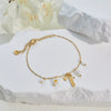 Wholesale Women's Stainless Steel And 18K Gold Electroplated Heart Drop Bell Jewelry Set Including Necklace Earrings And Bracelet