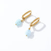 Wholesale Women's Stainless Steel And Natural Stone Simple Light Luxury Style Irregular Earrings
