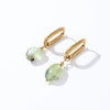 Wholesale Women's Stainless Steel And Natural Stone Simple Light Luxury Style Irregular Earrings