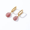 Wholesale Women's Stainless Steel And Natural Stone Simple Light Luxury Style Irregular Earrings