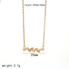 Wholesale Women's Stainless Steel And Rhinestones Geometric Triangle Pendant Necklace With Electroplating Treatment Light Luxury Fashion Style