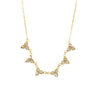 Wholesale Women's Stainless Steel And Rhinestones Geometric Triangle Pendant Necklace With Electroplating Treatment Light Luxury Fashion Style