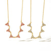 Wholesale Women's Stainless Steel And Rhinestones Geometric Triangle Pendant Necklace With Electroplating Treatment Light Luxury Fashion Style