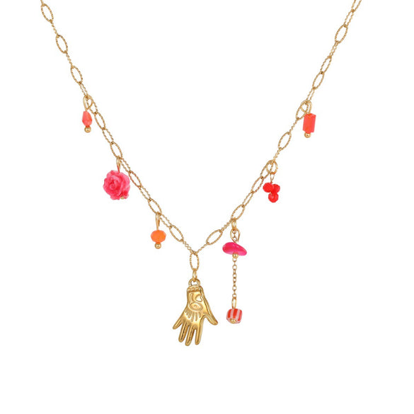 Wholesale Women's Stainless Steel And Titanium Steel Accessories Set With Heart Drop And Bell Patterns Electroplated Design