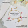 Wholesale Women's Stainless Steel And Titanium Steel Accessories Set With Heart Drop And Bell Patterns Electroplated Design