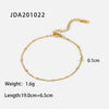 Wholesale Women's Stainless Steel And Titanium Steel Anklet With Geometric Design And Electroplating Process
