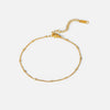 Wholesale Women's Stainless Steel And Titanium Steel Anklet With Geometric Design And Electroplating Process