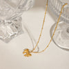 Wholesale Women's Stainless Steel And Titanium Steel Bow Clavicle Necklace With Electroplating