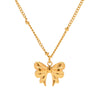 Wholesale Women's Stainless Steel And Titanium Steel Bow Clavicle Necklace With Electroplating