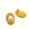 Wholesale Women's 316L Stainless Steel And Titanium Steel Braided Earrings With Geometric Pattern And 18K Gold Plated Electroplating Style